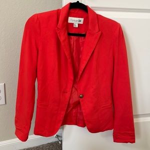 Forever 21 blood orange red blazer